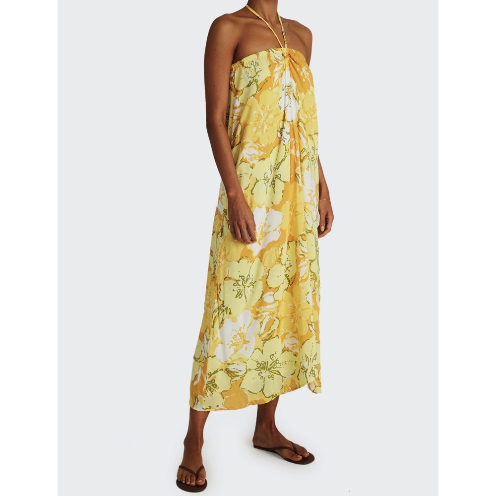 Faithfull The Brand Asturias Midi Halter Strapless Dress - Picture 4 of 7